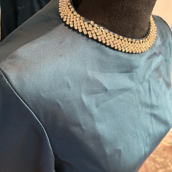 Mac Duggal Navy Long Sleeve Gown - Picture 6 of 7